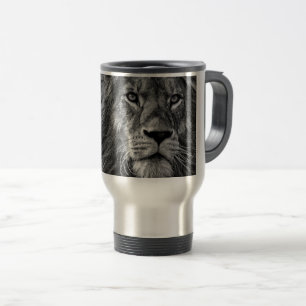 Caneca Térmica Leão preto e branco