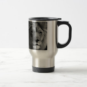 Caneca Térmica Leão preto e branco