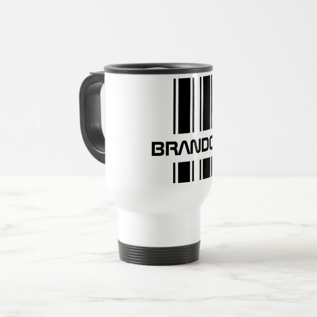Caneca Térmica Legal, , e branca, distribuição de esportes de cor (Frente Esquerda)