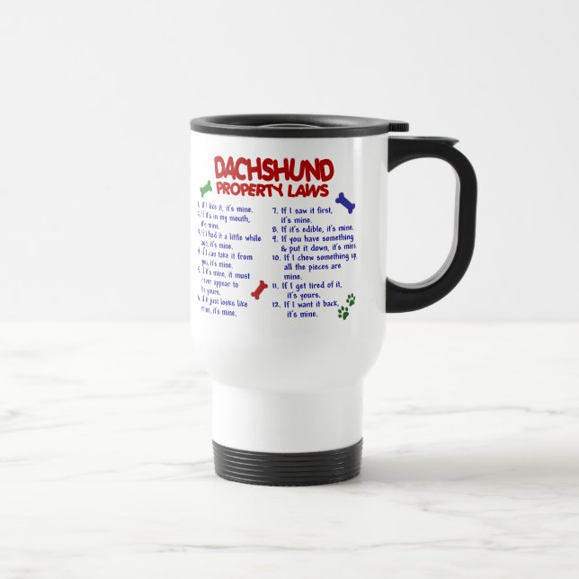 Caneca Térmica Leis 2 da propriedade do Dachshund (Direita)
