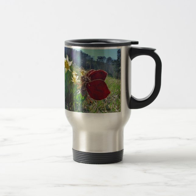 Caneca Térmica Leite e flores amarelas (Direita)