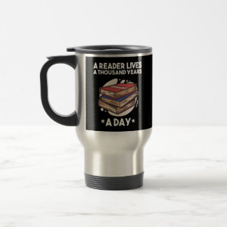 Caneca Térmica Leitor Vive Mil Anos Por Diário