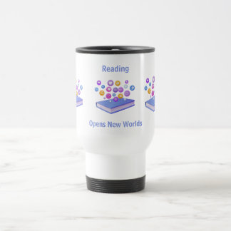 Caneca Térmica LEITURA Abre Novos Mundos Texto Personalizado