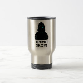 Caneca Térmica Lembro-me de Sombras - Design de Figura Hooded com