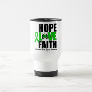Caneca Térmica Lesão cerebral traumático da fé do amor da