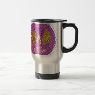 Caneca Térmica Letra A, design de texto de logotipo colorido