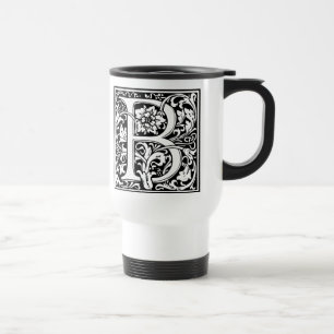 Caneca Térmica Letra B Monograma Medieval Arte Nova
