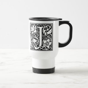 Caneca Térmica Letra J Monograma Medieval Arte Nova