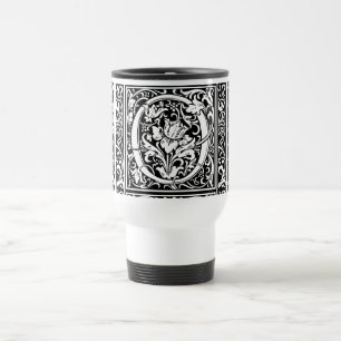 Caneca Térmica Letra O Monograma Medieval Arte Nova