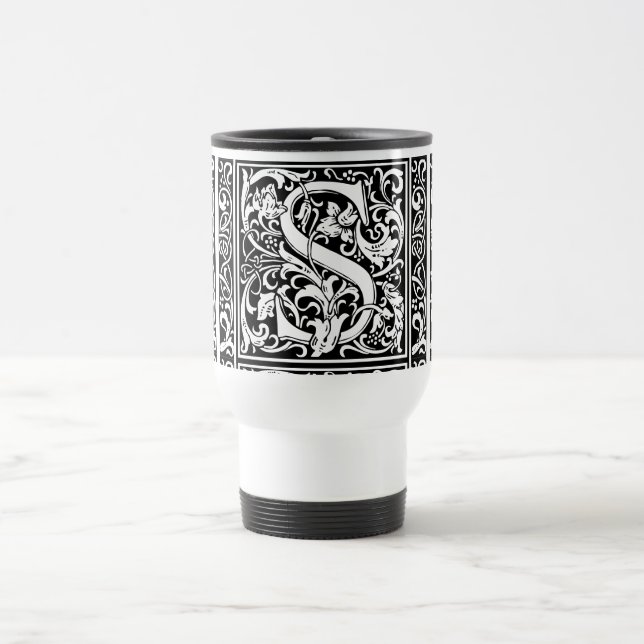 Caneca Térmica Letra S Monograma Medieval Arte Nova (Centro)