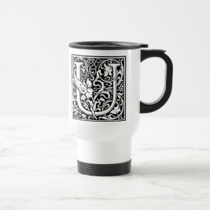 Caneca Térmica Letra U Monograma Medieval Arte Nova