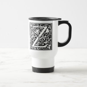 Caneca Térmica Letra Z Monograma Medieval Art Nouveau