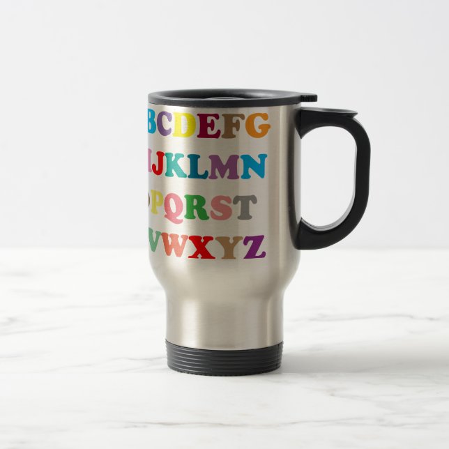 Caneca Térmica Letras coloridas do ABC (Direita)