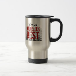 Caneca Térmica Letras Grunge do Melhor Chefe do Mundo