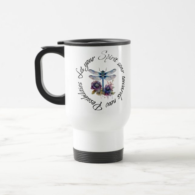 Caneca Térmica Libélula - espírito de novas possibilidades (Esquerda)
