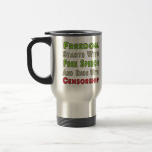 Caneca Térmica Liberdade, liberdade de expressão e censura