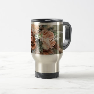 Caneca Térmica Lid e palha, aço inoxidável gravado Tumbler