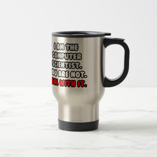 Caneca Térmica Lidar Com Isso... Engraçado Cientista de Computaçã (Direita)
