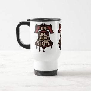 Caneca Térmica Life Liberty Latte Coffee Bell Vintage Design