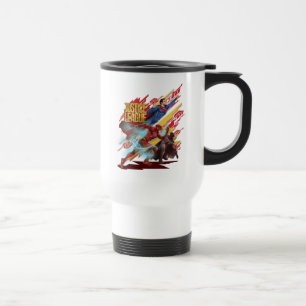 Caneca Térmica Liga da Justiça   Crachá Superman, Flash e Batman