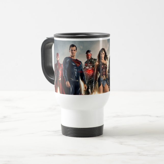 Caneca Térmica Liga da Justiça | Liga Da Justiça Em Battlefield (Frente Esquerda)