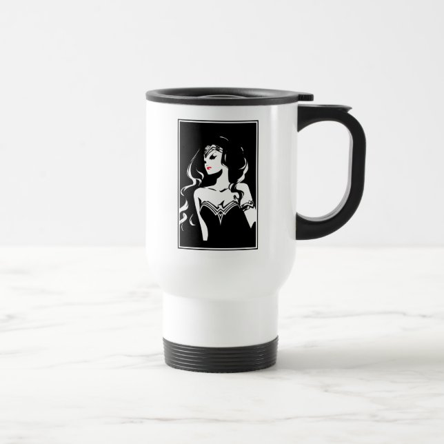 Caneca Térmica Liga da Justiça | Mulher Maravilha Noir Pop Art (Direita)