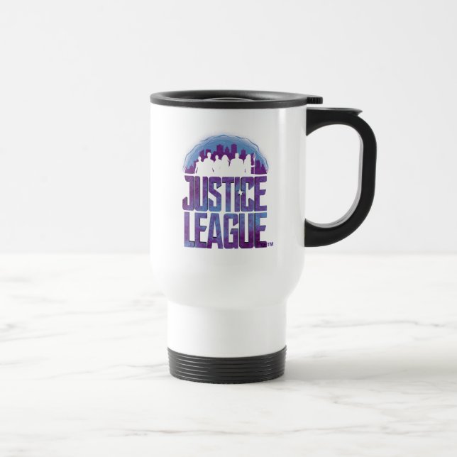 Caneca Térmica Liga da Justiça | Silhouette da Liga da Justiça (Direita)