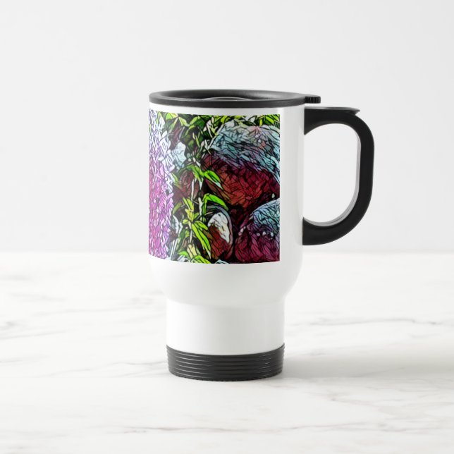 Caneca Térmica Lilac flowers blooming garden (Direita)