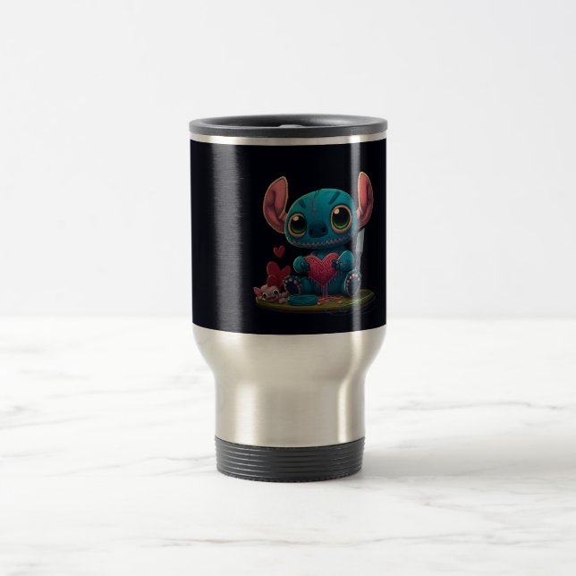 Caneca Térmica Lilo e Corações Namorados Gráficos (Centro)