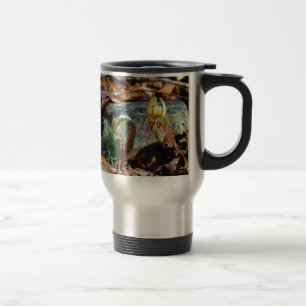 Caneca Térmica Lily e Shell com Trutas Amarelas e de Pedra