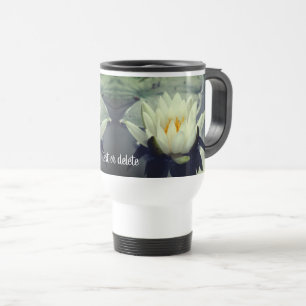 Caneca Térmica Lily Lotus Branca Personalizada