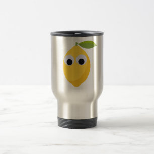 Caneca Térmica Limão, fruta doce com olhos patéticos