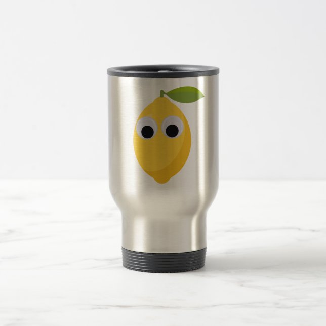 Caneca Térmica Limão, fruta doce com olhos patéticos (Centro)