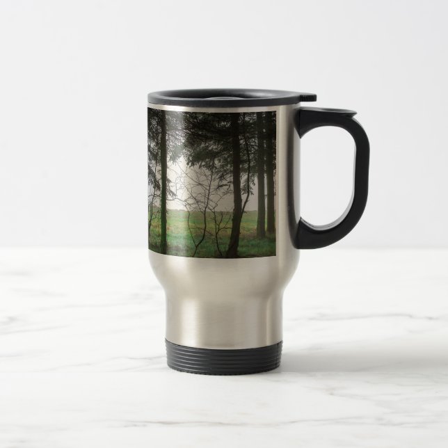Caneca Térmica Limpeza da floresta no nevoeiro (Direita)