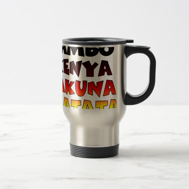 Caneca Térmica Linda Jambo Kenya Hakuna Matata Lovely Art (Direita)