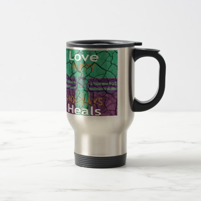 Caneca Térmica Linda lama rústica amava texto artístico (Direita)