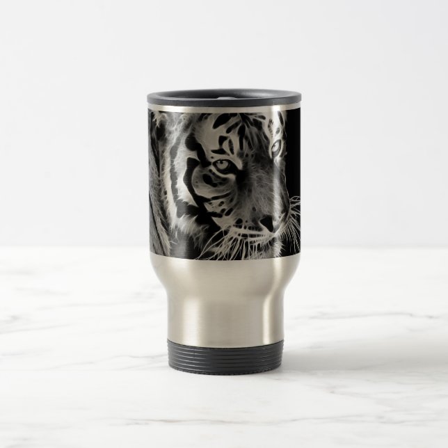 Caneca Térmica Linda Tigre África Branca Negra (Centro)