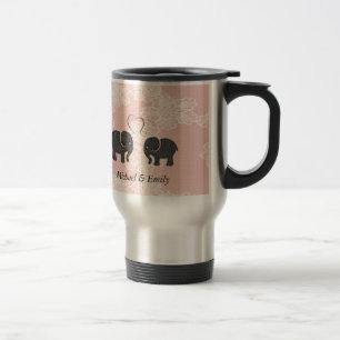 Caneca Térmica Linda trendaria local Elefantes apaixonados
