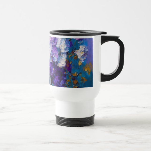 Caneca Térmica Lindas Flores Roxas Antigas (Direita)