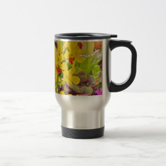 Caneca Térmica Lindas orquídeas de outono amarelas
