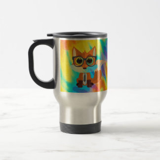 Caneca Térmica Lindo Laço Tie Dye Arco-íris Nerdy Kawaii Divertid