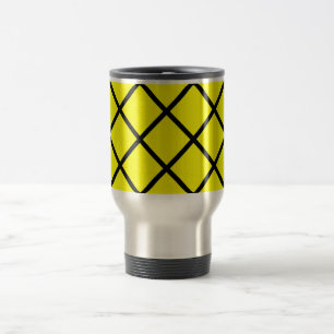 Caneca Térmica Linhas Cruzadas de Crise Amarela
