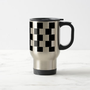 Caneca Térmica Linhas horizontais de ilusão óptica da parede do