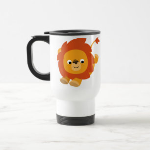 Caneca Térmica Lion Viagem ao trabalho de pinhão de animação fofa