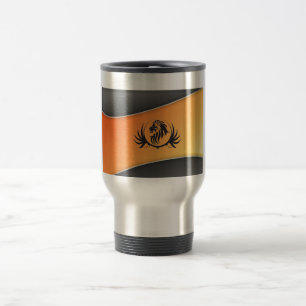 Caneca Térmica Lionshead No Fundo Curvo Laranja