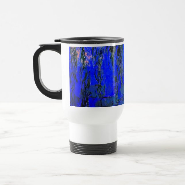 Caneca Térmica Lírios de água monet e ramificações de salgueiro (Esquerda)