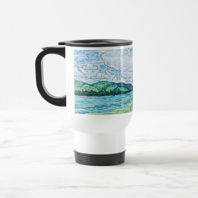 Caneca Térmica Lírios no Lago (Esquerda)