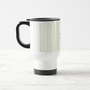 Caneca Térmica Listra Azul Empoeirada Neutra Inicial Rustica Casa