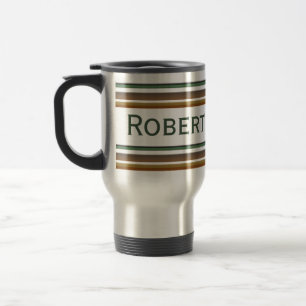 Caneca Térmica listras amarelas verdes