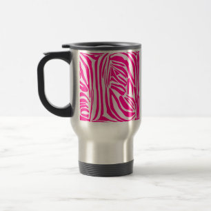 Caneca Térmica Listras de zebra rosa